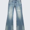 Helix Low Rise Regular Flared Jeans – Sky Worn – Mittelblau Helix Low Rise Regular Flared Jeans – Sky Worn – Mittelblau