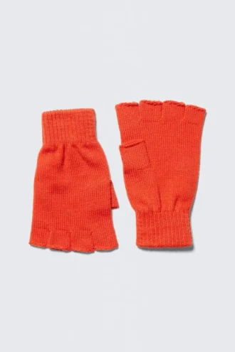 Holzhandschuhe – leuchtendes Orange