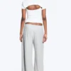 Hose aus Frottee – Hellstaubgrau meliert Hose aus Frottee – Hellstaubgrau meliert