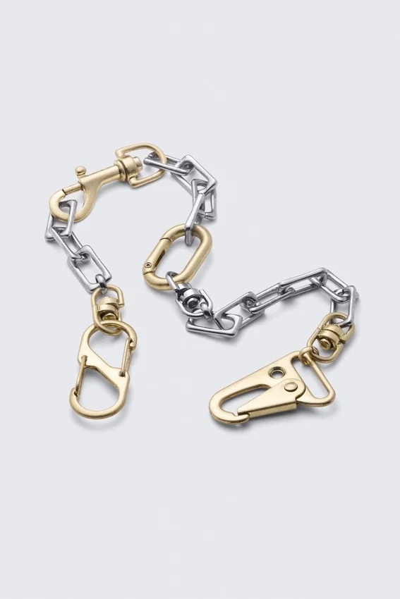 Hosenkette mit Verschluss – Gold & Silber Hosenkette mit Verschluss – Gold & Silber