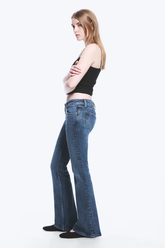Hour Low Rise Skinny Bootcut Leg Jeans – Dusky Blue – Medium Blue Hour Low Rise Skinny Bootcut Leg Jeans – Dusky Blue – Medium Blue