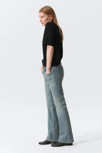 Hour Low Rise Skinny Bootcut Leg Jeans – Gloria Blue – Mittelblau