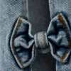 Imoo Low-Rise-Jeans mit weitem Bein und Schleife – Mittelblau – Mittelblau Imoo Low-Rise-Jeans mit weitem Bein und Schleife – Mittelblau – Mittelblau