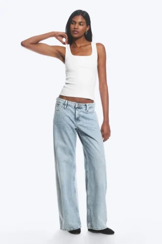 Imoo Low Rise Loose Wide Jeans – Dream Blue – Hellblau