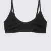Inez Scooped Baumwoll-Bralette – Schwarz Inez Scooped Baumwoll-Bralette – Schwarz