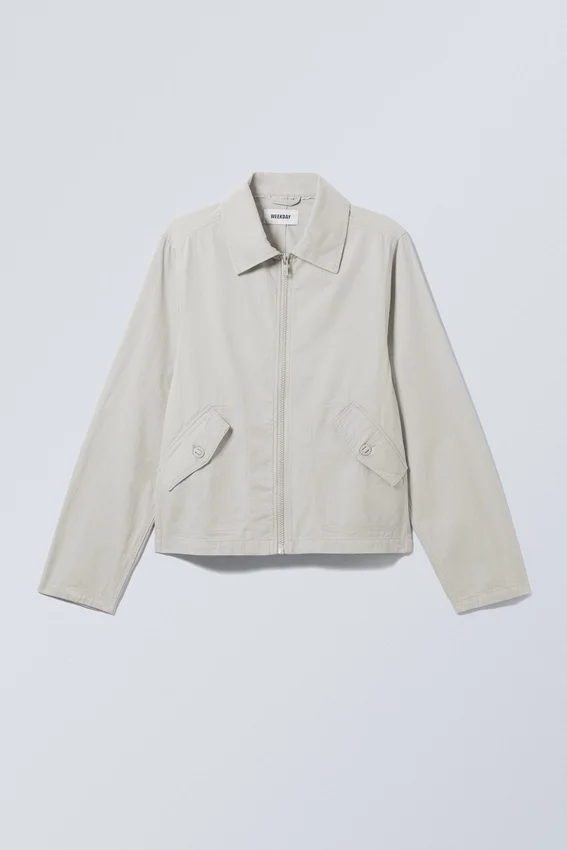 Jacke aus Leinenmischung in regulärer Passform – Hellstaubgrau Jacke aus Leinenmischung in regulärer Passform – Hellstaubgrau