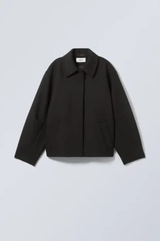 Jacke aus Tana-Wollmischung – Schwarz