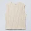Jacquard-Strick-Tanktop – Hellstaubweiß Jacquard-Strick-Tanktop – Hellstaubweiß