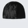 Jacquard-Strickmütze – Schwarz/Grau Jacquard-Strickmütze – Schwarz/Grau