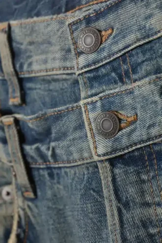 Jeans mit doppeltem Bund und weitem Bein – Arizona Blue – Mittelblau Jeans mit doppeltem Bund und weitem Bein – Arizona Blue – Mittelblau
