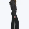 Jersey-Hose mit niedriger Leibhöhe und Bootcut – Schwarz Jersey-Hose mit niedriger Leibhöhe und Bootcut – Schwarz
