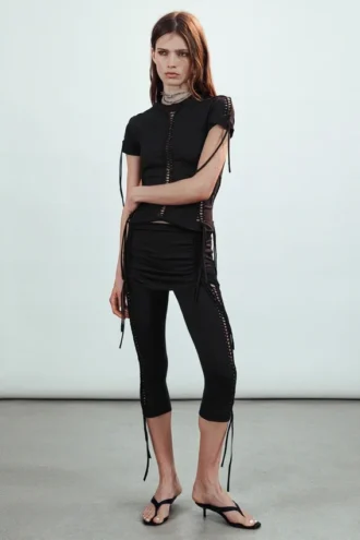 Jersey-Knoten-Hose – Schwarz Jersey-Knoten-Hose – Schwarz
