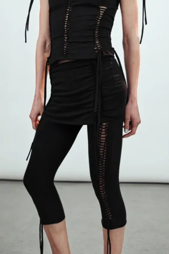 Jersey-Knoten-Hose – Schwarz Jersey-Knoten-Hose – Schwarz