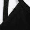 Jersey-Mini-Kleid mit V-Ausschnitt – Schwarz