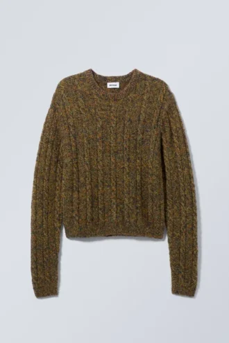 Jesper Strickpullover aus Wollmischung – Dusk Moss