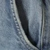 Jogginghose aus Denim mit niedriger Leibhöhe und lockerer Passform – Torn Blue – Medium Blue Jogginghose aus Denim mit niedriger Leibhöhe und lockerer Passform – Torn Blue – Medium Blue