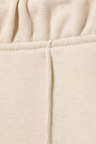 Jogginghose mit mittlerer Leibhöhe, Biesen und ausgestelltem Bein – Hellbeige