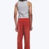Jogginghose mit mittlerer Leibhöhe, lockerem Sitz und geradem Bein – Rot Jogginghose mit mittlerer Leibhöhe, lockerem Sitz und geradem Bein – Rot