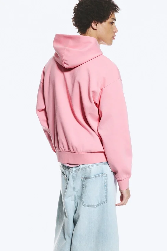 Kapuzenpullover mit lockerer Passform – gewaschenes Rosa Kapuzenpullover mit lockerer Passform – gewaschenes Rosa