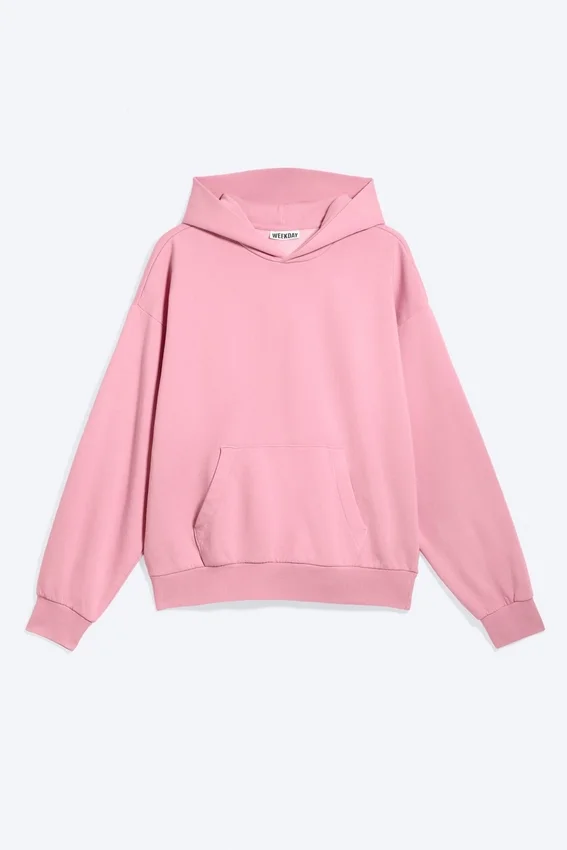 Kapuzenpullover mit lockerer Passform – gewaschenes Rosa Kapuzenpullover mit lockerer Passform – gewaschenes Rosa