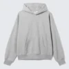 Kapuzenpullover mit lockerer Passform – Grau meliert Kapuzenpullover mit lockerer Passform – Grau meliert