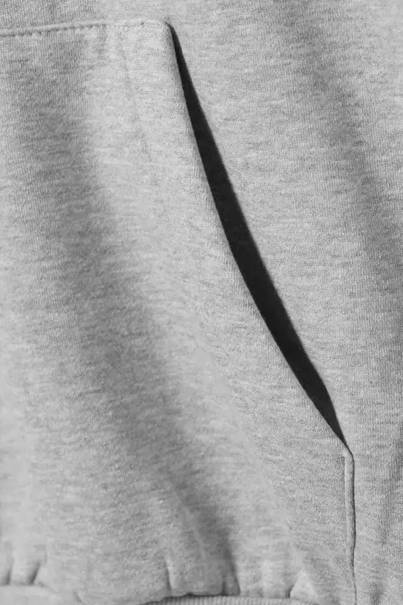 Kapuzenpullover mit lockerer Passform – Grau meliert Kapuzenpullover mit lockerer Passform – Grau meliert
