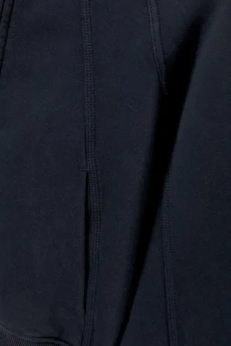 Kapuzenpullover mit Raglanärmeln und Cutline-Reißverschluss – Dunkelblau Kapuzenpullover mit Raglanärmeln und Cutline-Reißverschluss – Dunkelblau