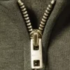 Kapuzenpullover mit Reißverschluss in lockerer Passform – gewaschen, dunkelgrün Kapuzenpullover mit Reißverschluss in lockerer Passform – gewaschen, dunkelgrün