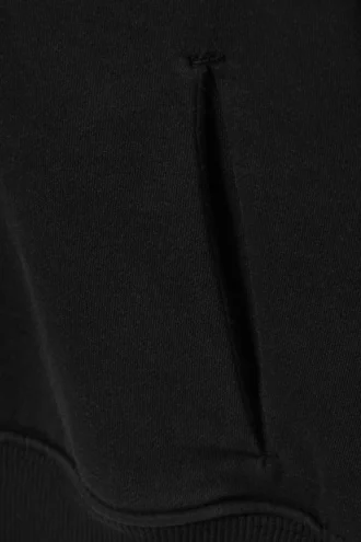 Kapuzenpullover mit Reißverschluss in Regular Fit – Schwarz Kapuzenpullover mit Reißverschluss in Regular Fit – Schwarz