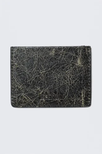 Kartenetui aus Kunstleder – Cracked Black