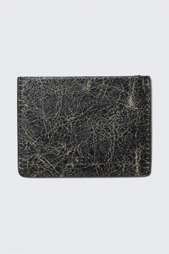 Kartenetui aus Kunstleder – Cracked Black Kartenetui aus Kunstleder – Cracked Black