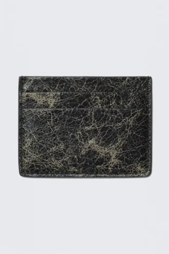 Kartenetui aus Kunstleder – Cracked Black