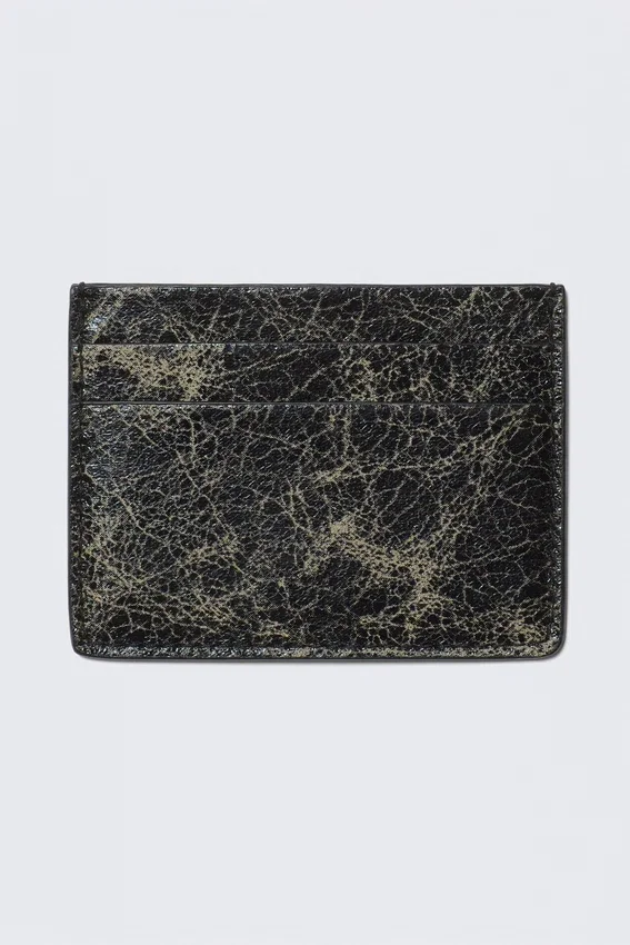Kartenetui aus Kunstleder – Cracked Black Kartenetui aus Kunstleder – Cracked Black