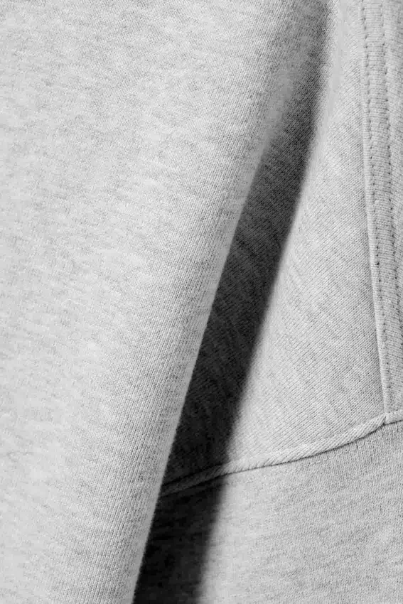Kastenförmiges, kurz geschnittenes Sweatshirt aus Baumwolle – Grau meliert Kastenförmiges, kurz geschnittenes Sweatshirt aus Baumwolle – Grau meliert