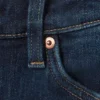 Katsumi Low-Rise-Jeans mit ausgefransten Beinen – Summit Blue – Dunkelblau Katsumi Low-Rise-Jeans mit ausgefransten Beinen – Summit Blue – Dunkelblau