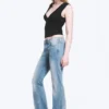 Katsumi Low Rise Slim Flared Leg Jeans – Climb Blue – Hellblau Katsumi Low Rise Slim Flared Leg Jeans – Climb Blue – Hellblau