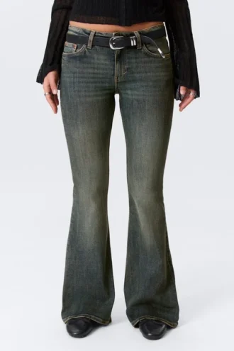 katsumi low rise slim flared leg jeans desert blue dunkelblau 2 330x495 - Katsumi Low Rise Slim Flared Leg Jeans &ndash; Desert Blue &ndash; Dunkelblau