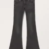 Katsumi Low-Waist-Flared-Jeans – Washed Black Katsumi Low-Waist-Flared-Jeans – Washed Black