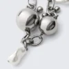 Kette mit klobigen Perlenanhängern – Silber Kette mit klobigen Perlenanhängern – Silber