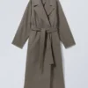 Kia Oversize-Mantel aus Wollmischung – Taupe Kia Oversize-Mantel aus Wollmischung – Taupe
