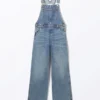 Klassische Latzhose aus Baumwoll-Denim – Frisches Blau – Mittelblau Klassische Latzhose aus Baumwoll-Denim – Frisches Blau – Mittelblau