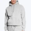 Klassischer Kapuzenpullover – Hellstaubgrau meliert