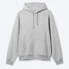Klassischer Kapuzenpullover – Hellstaubgrau meliert