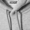 Klassischer Kapuzenpullover – Hellstaubgrau meliert