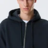 Klassischer Kapuzenpullover mit Reißverschluss – Marineblau Klassischer Kapuzenpullover mit Reißverschluss – Marineblau