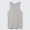 Klassisches geripptes Tanktop – Hellgrau
