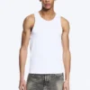Klassisches geripptes Tanktop – Weiß