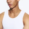 Klassisches geripptes Tanktop – Weiß