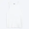 Klassisches geripptes Tanktop – Weiß