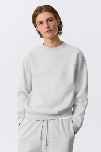 Klassisches Sweatshirt – Grau meliert